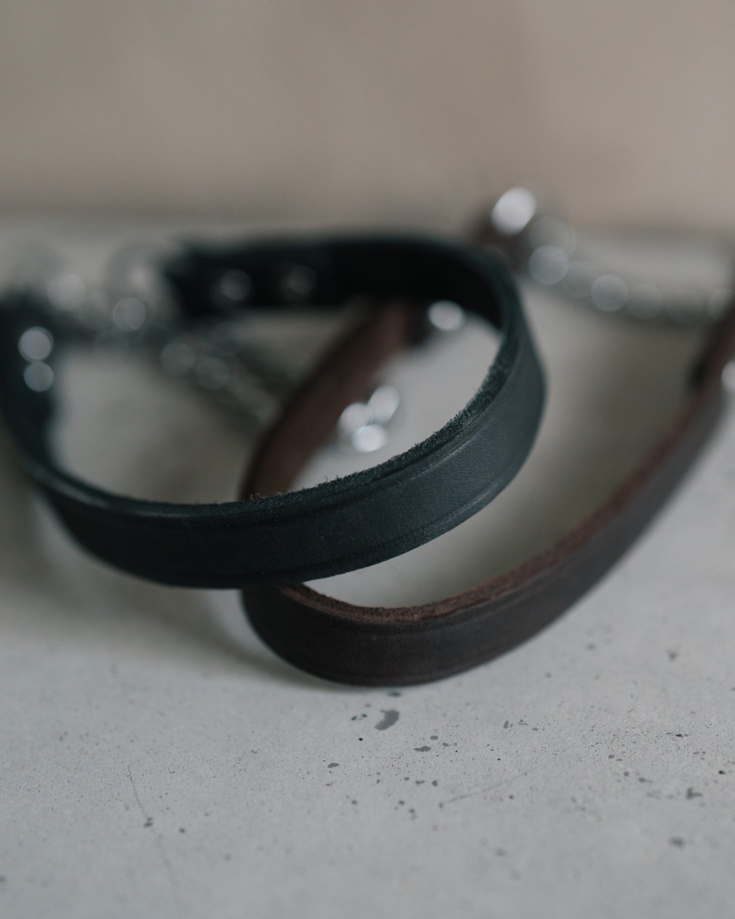 Råläderhalsband halvstryp