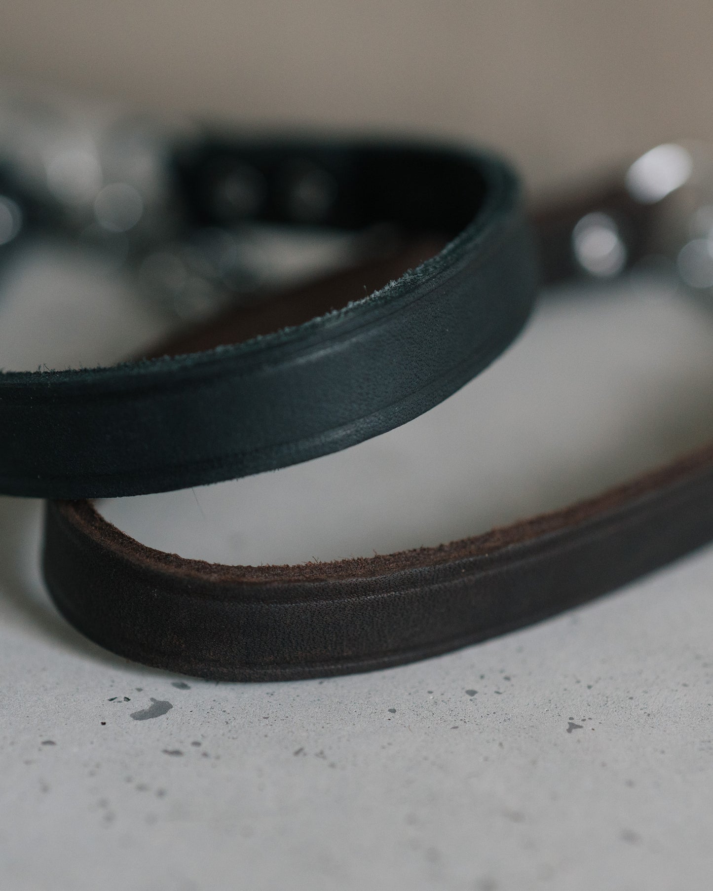 Råläderhalsband halvstryp