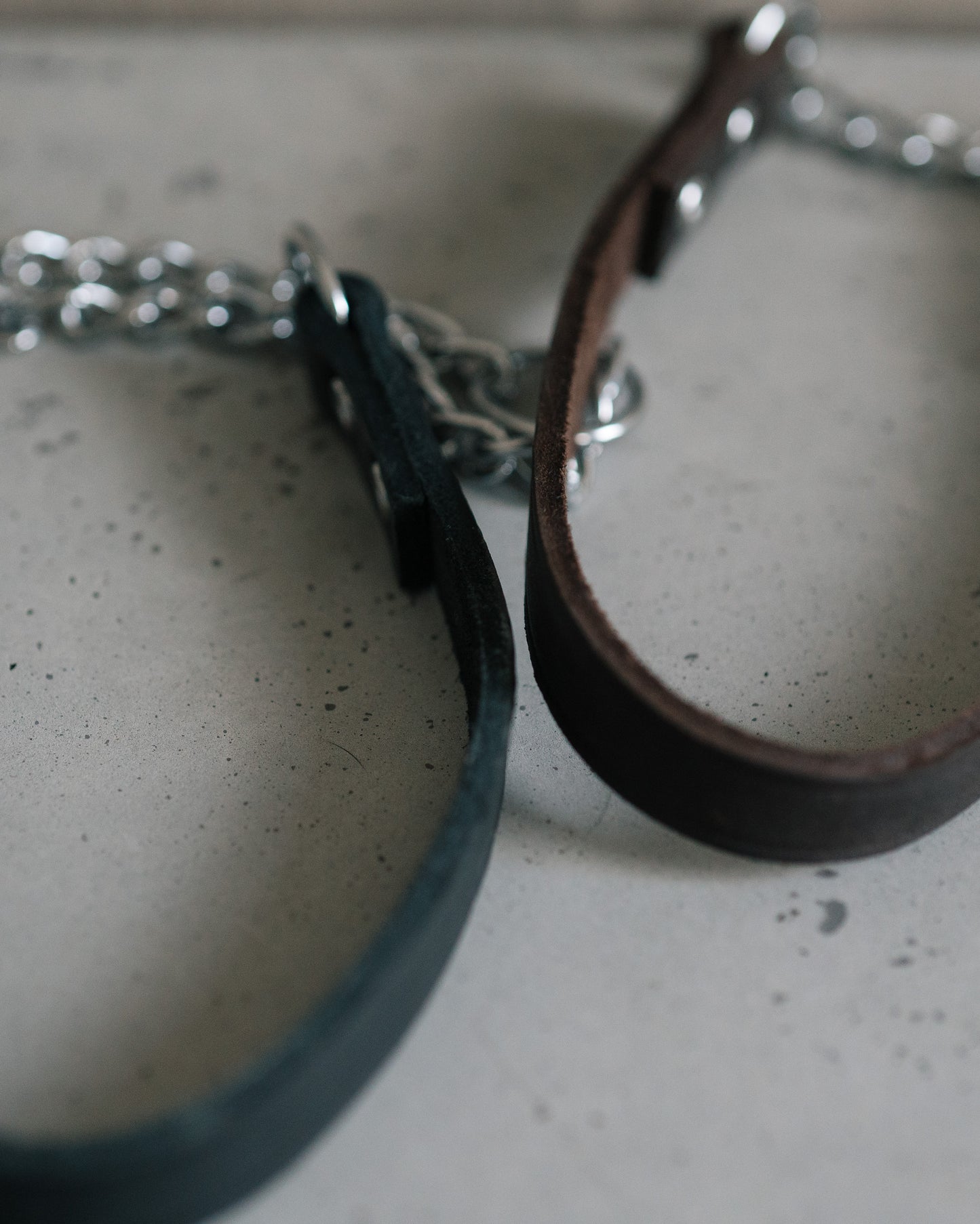 Råläderhalsband halvstryp