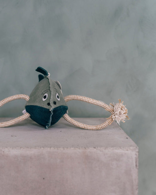 Läder fisken – Hundleksak