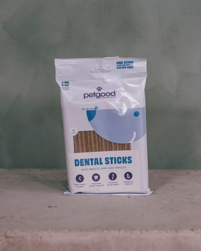Insektsbaserade dental sticks